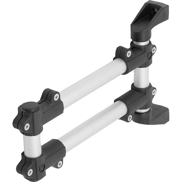 Monitor Bracket Support Arm Double, Thermoplastic, Comp:Aluminum